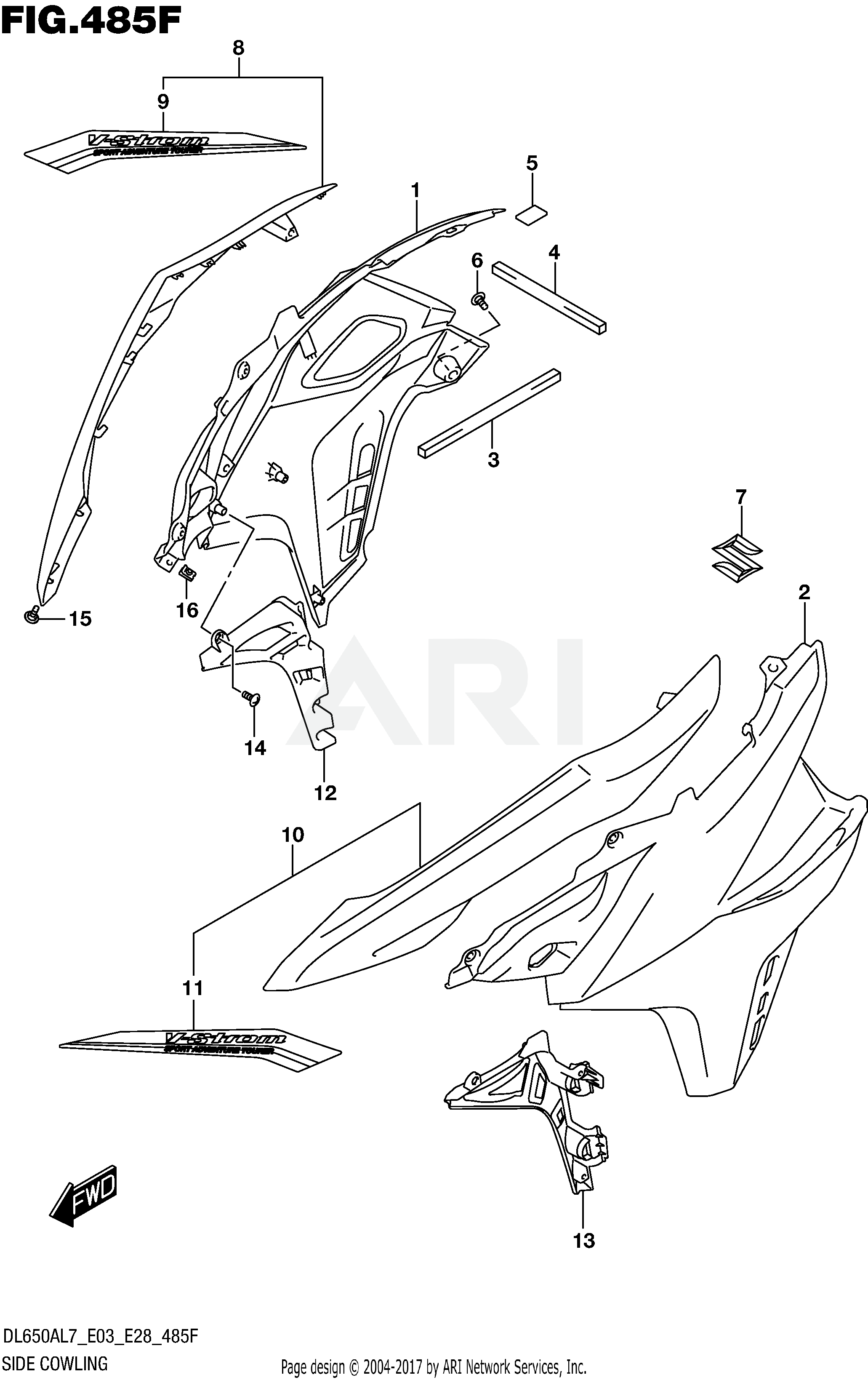 SIDE COWLING (DL650AL7 E33) (FOR YVB,YWW)