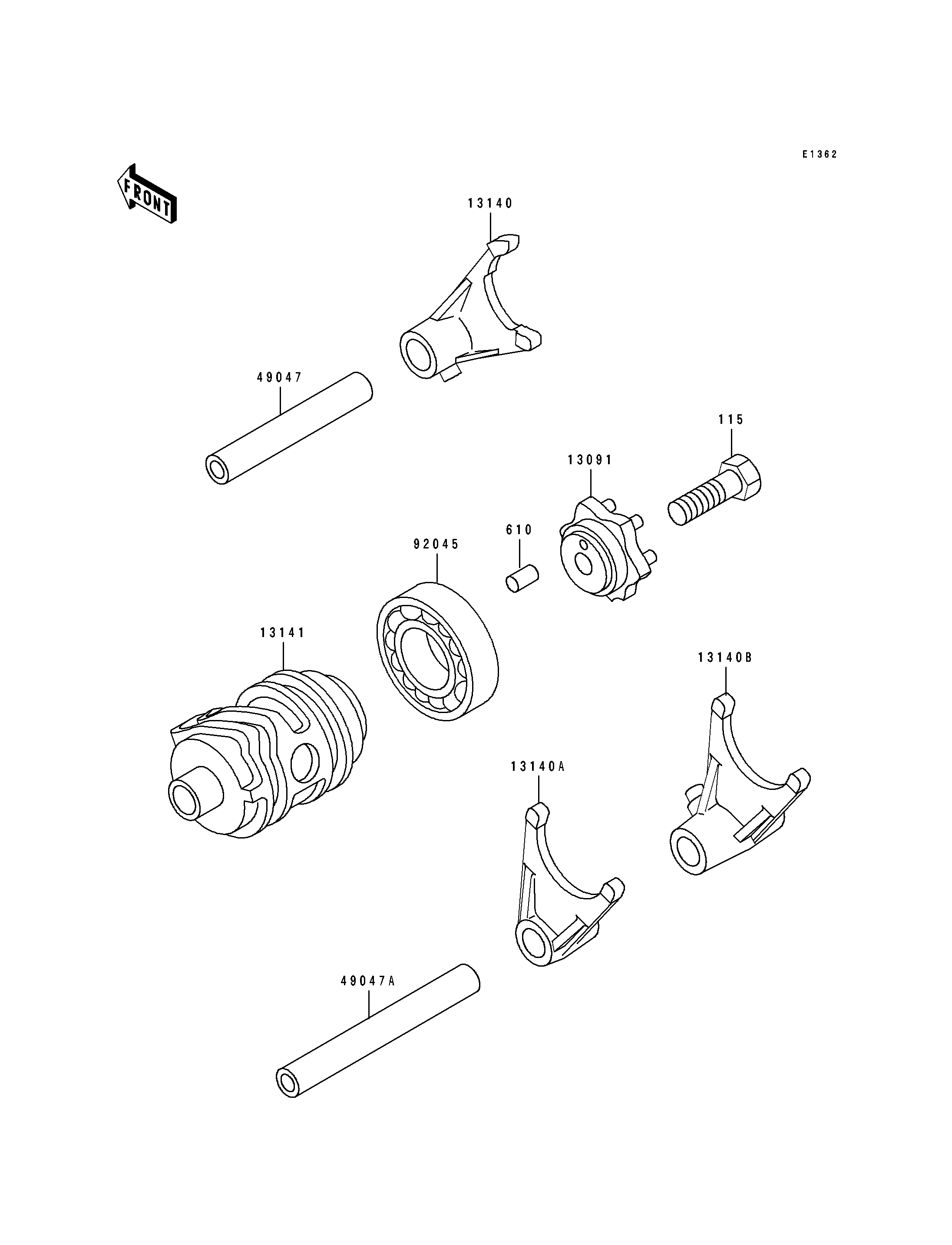 Gear Change Drum/Shift Fork(s)