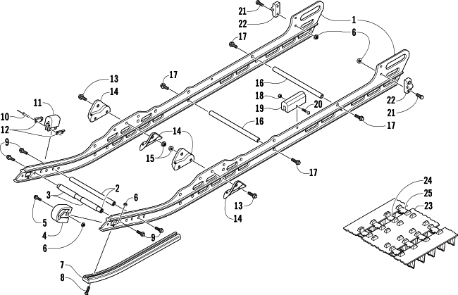 SLIDE RAIL AND TRACK ASSEMBLY