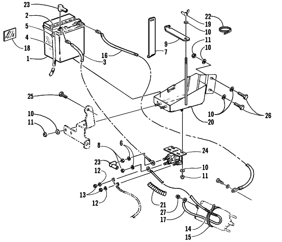 BATTERY, SOLENOID, AND CABLES