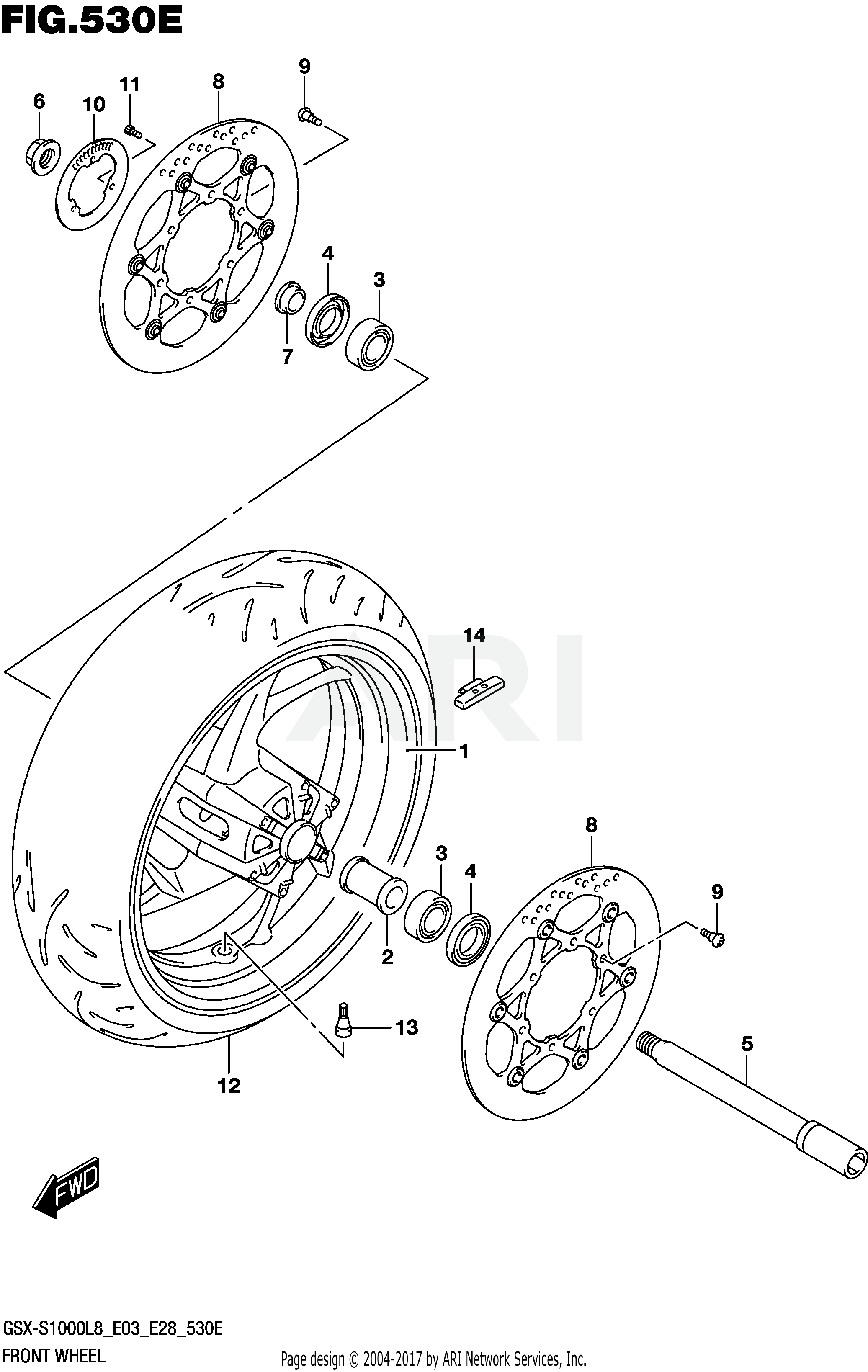 FRONT WHEEL (GSX-S1000L8 E33)