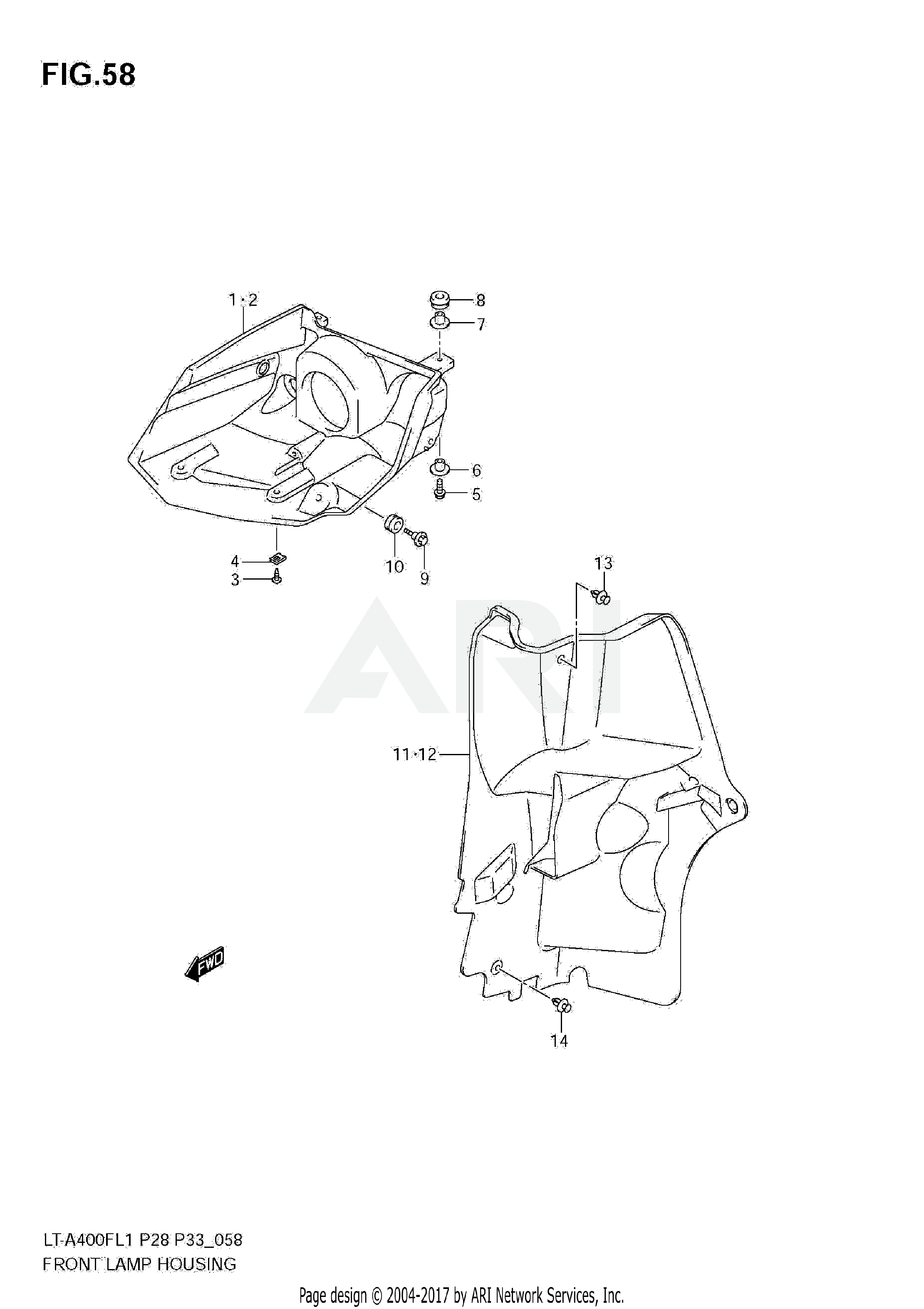 FRONT LAMP HOUSING