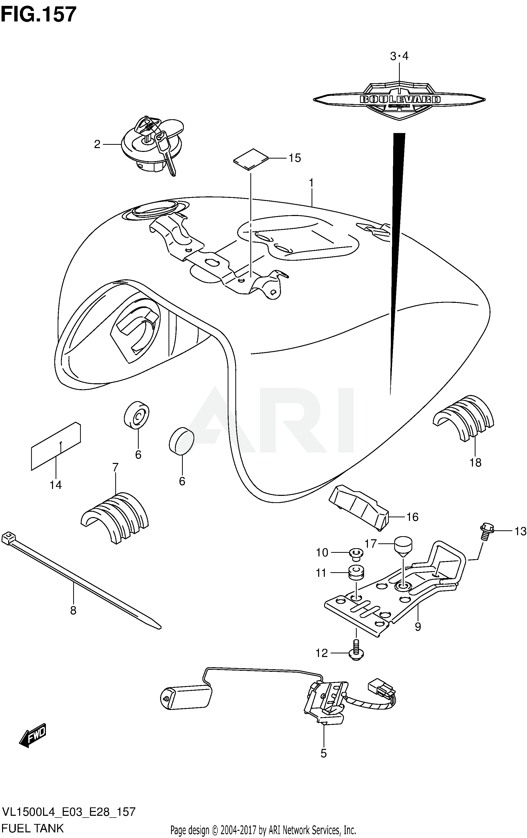 FUEL TANK (VL1500BL4 E33)