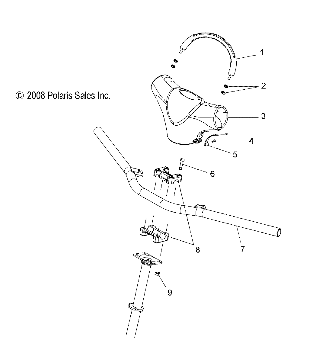 STEERING, HANDLEBAR MOUNTING - S13PU7ESL/EEL (49SNOWHANDLEBAR09WIDE)