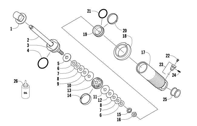 REAR SUSPENSION FRONT ARM SHOCK ABSORBER