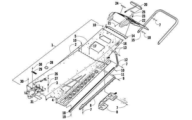 TUNNEL, REAR BUMPER, AND TAILLIGHT ASSEMBLY