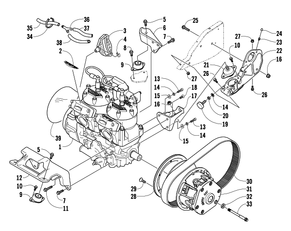 ENGINE AND RELATED PARTS