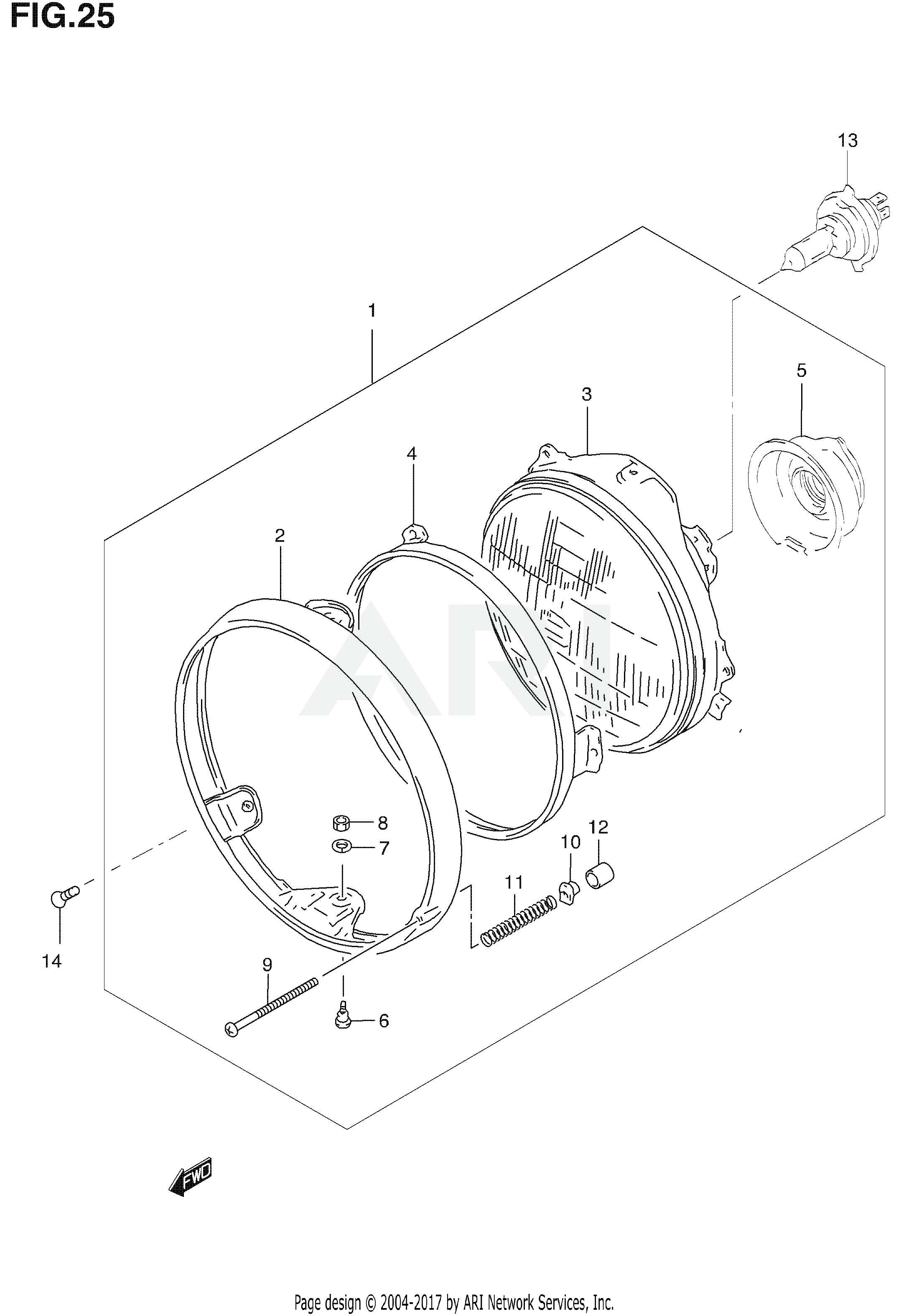 HEADLAMP (NOT FOR U.S. MARKET)