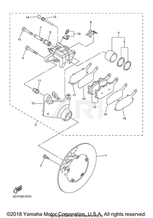 REAR BRAKE CALIPER