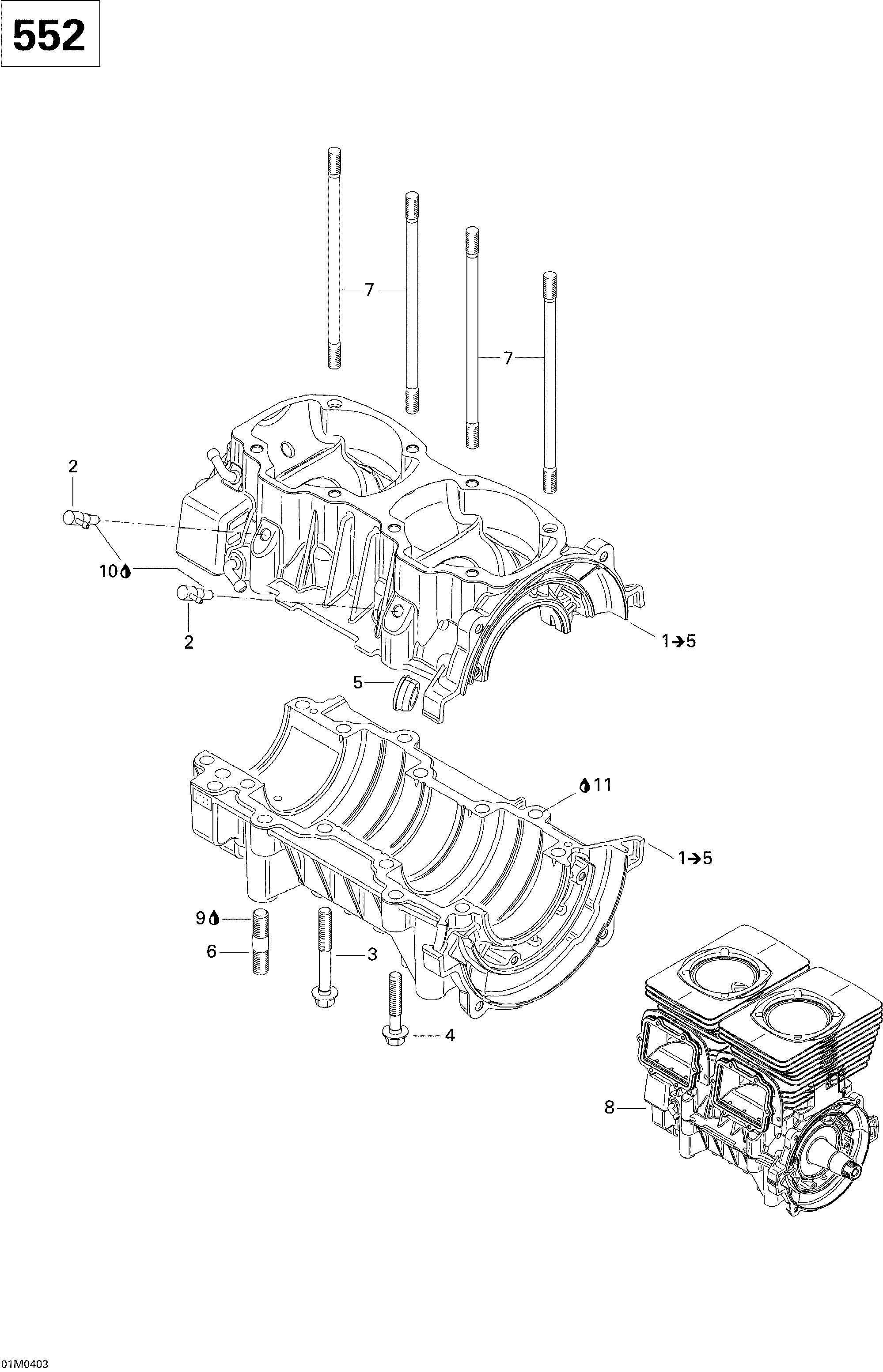 Crankcase SKANDIC (550F)