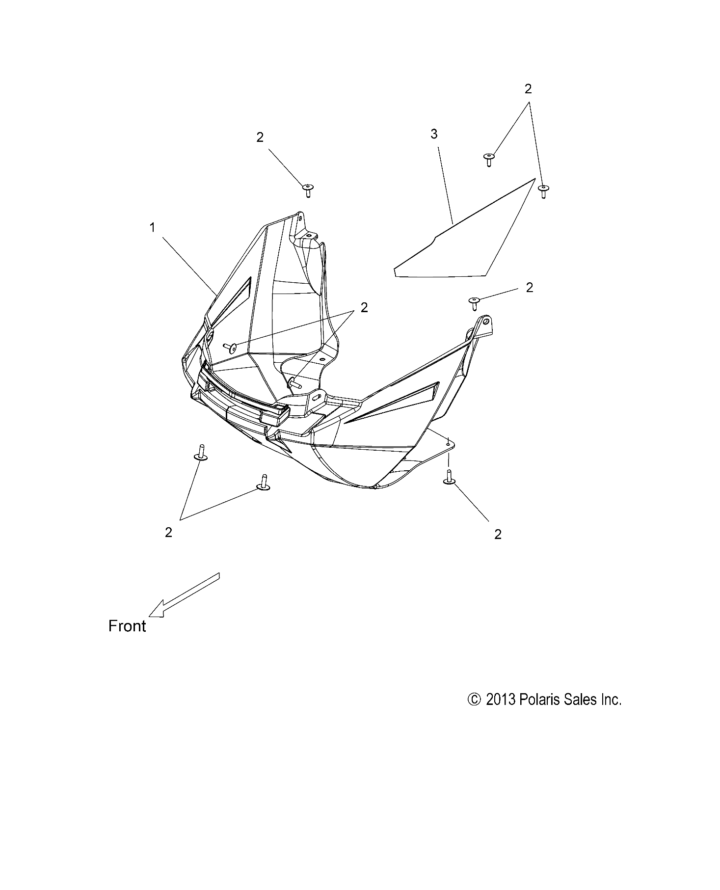 BODY, NOSEPAN ASM. - S15CS5BSL/BEL (49SNOWNOSEPAN14550)