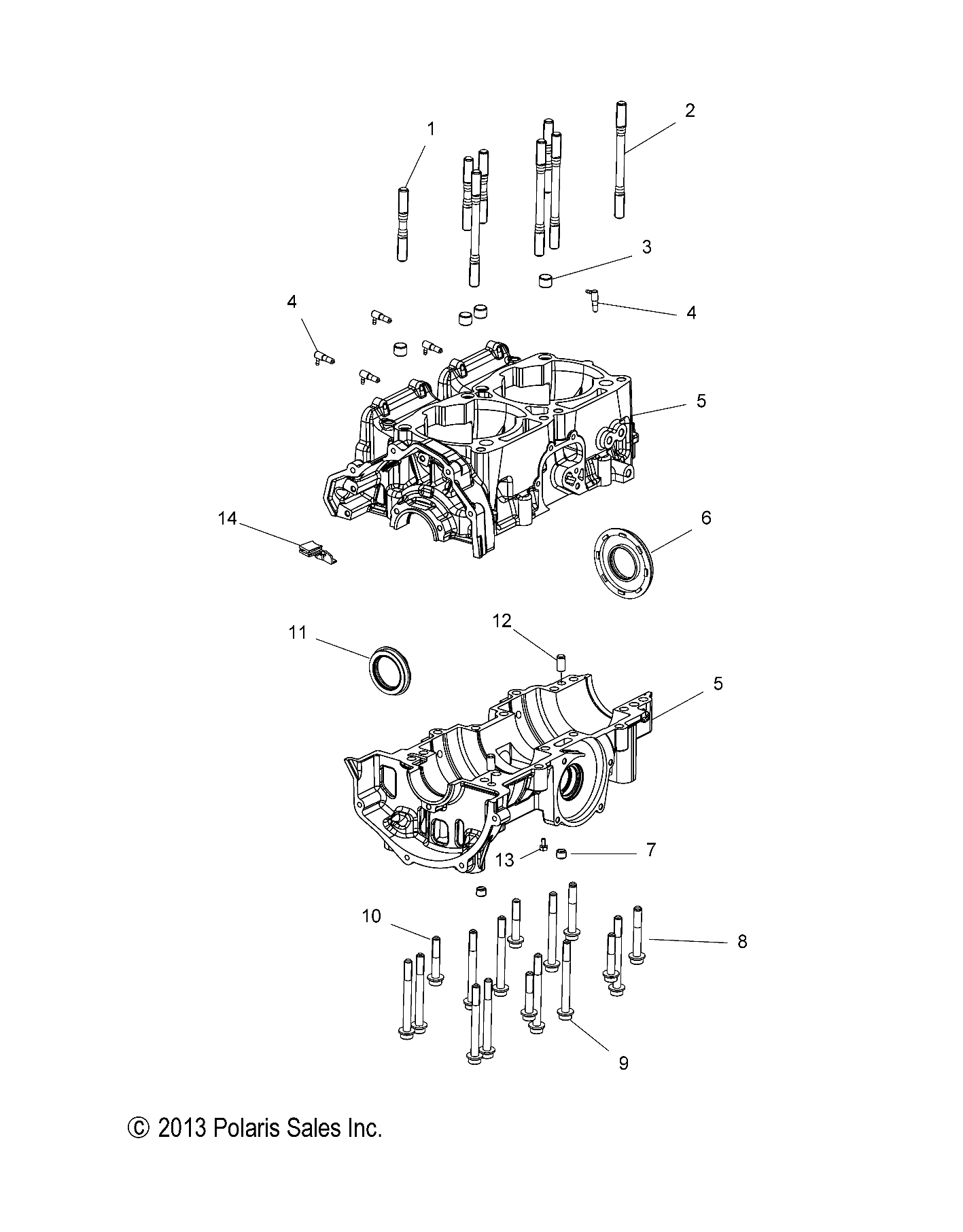 ENGINE, CRANKCASE - S19CBA6GSL (49SNOWCRANKCASE136LE)