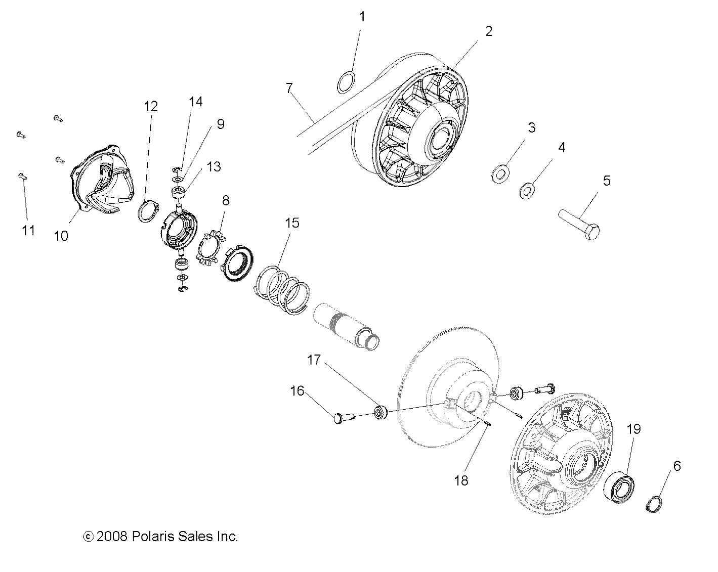 DRIVE TRAIN, SECONDARY CLUTCH - R09VH76AX (49RGRCLUTCHDVN09RZRS)