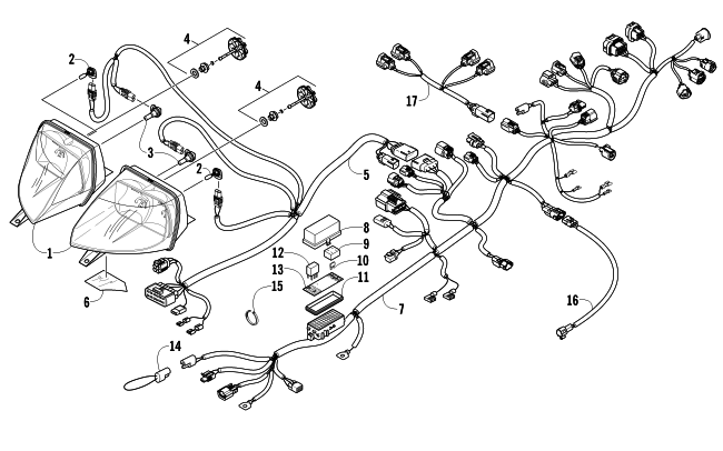 HEADLIGHT AND WIRING ASSEMBLIES