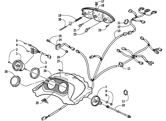 HEADLIGHT, INSTRUMENTS, AND WIRING ASSEMBLIES