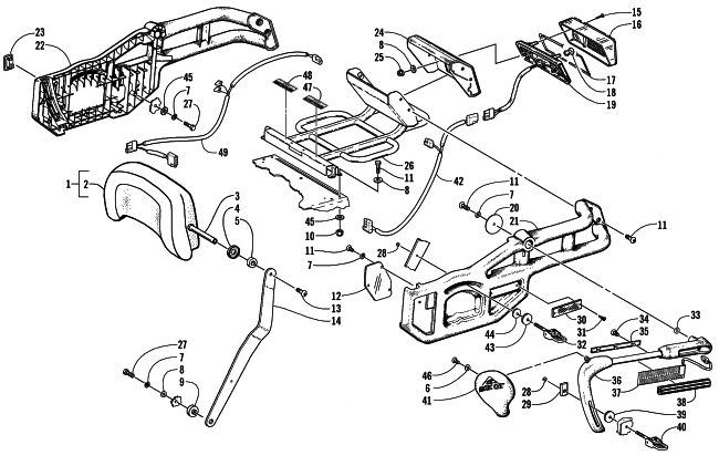 BACKREST AND TAILLIGHT ASSEMBLY