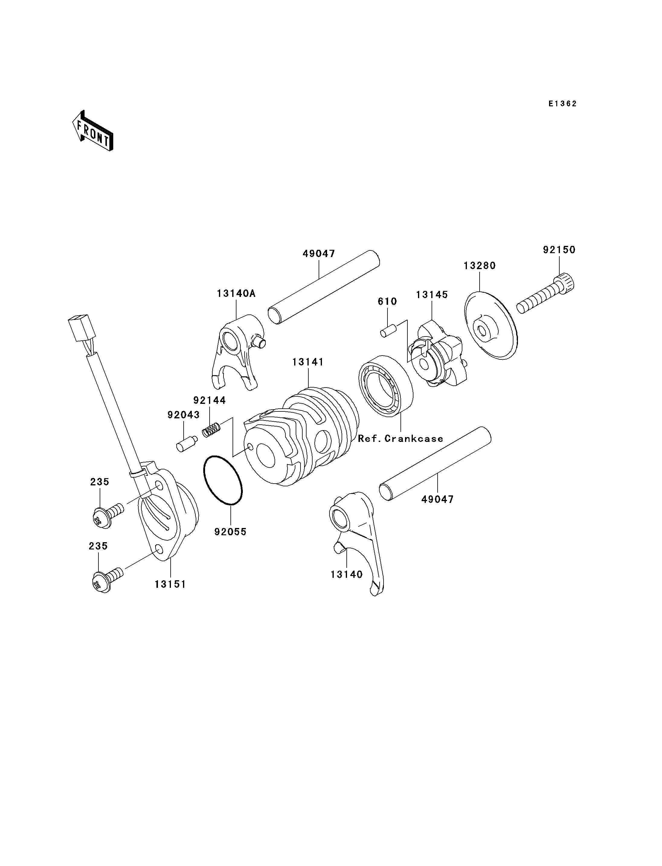 Gear Change Drum/Shift Fork(s)