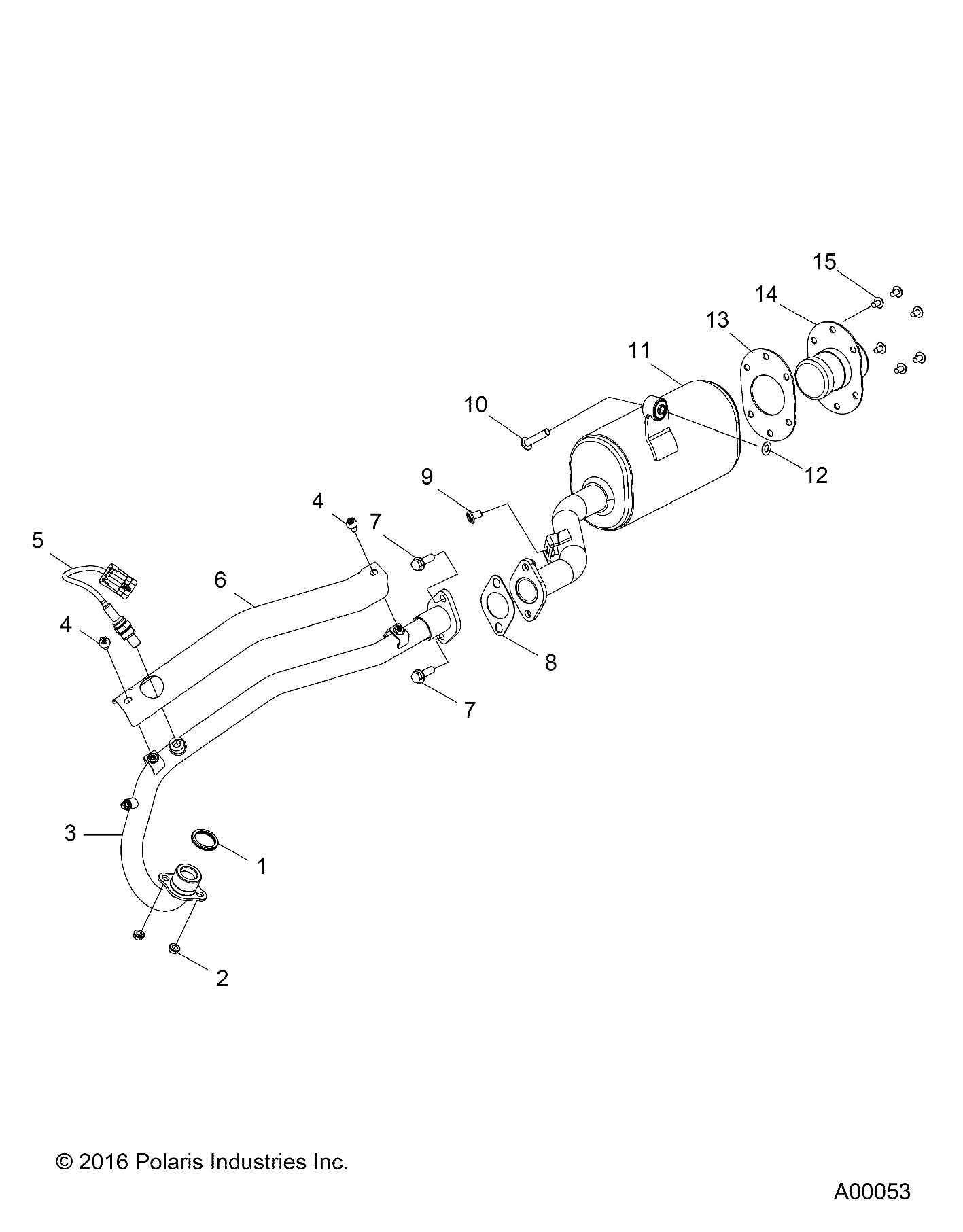 ENGINE, EXHAUST - A16YAK11AD/AF (A00053)