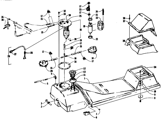 GAS TANK AND FUEL PUMP ASSEMBLY