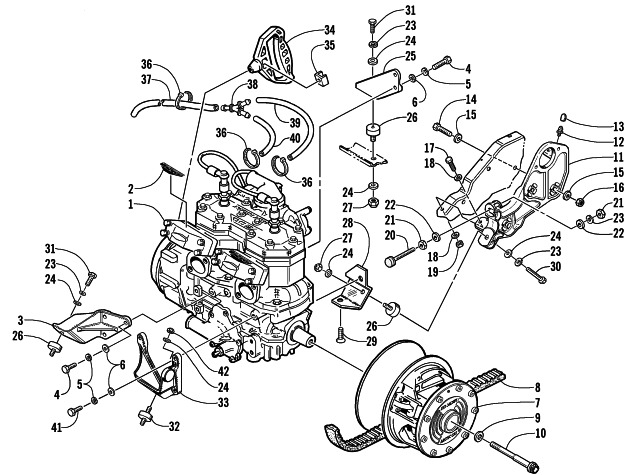 ENGINE AND RELATED PARTS