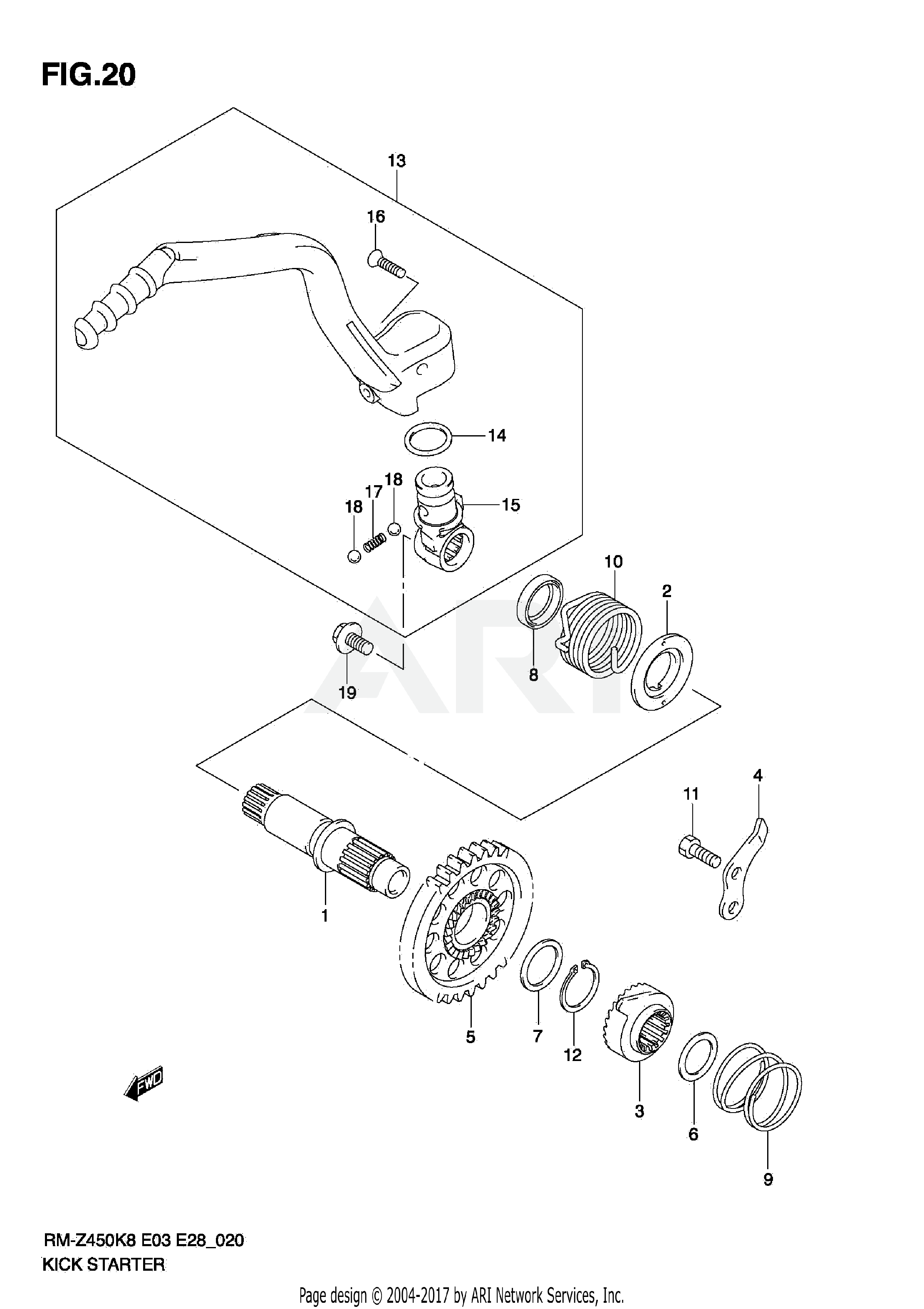 KICK STARTER (RM-Z450 K8/K9)