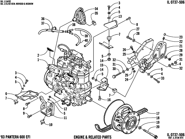 ENGINE AND RELATED PARTS