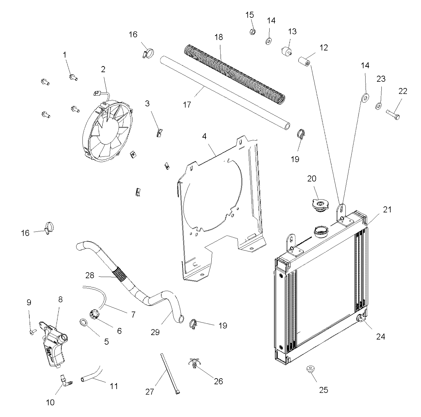 ENGINE, COOLING SYSTEM - A09BG50AA (49ATVCOOL08SCRAM)