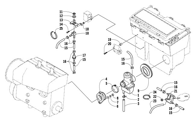 CARBURETOR AND FUEL PUMP ASSEMBLY