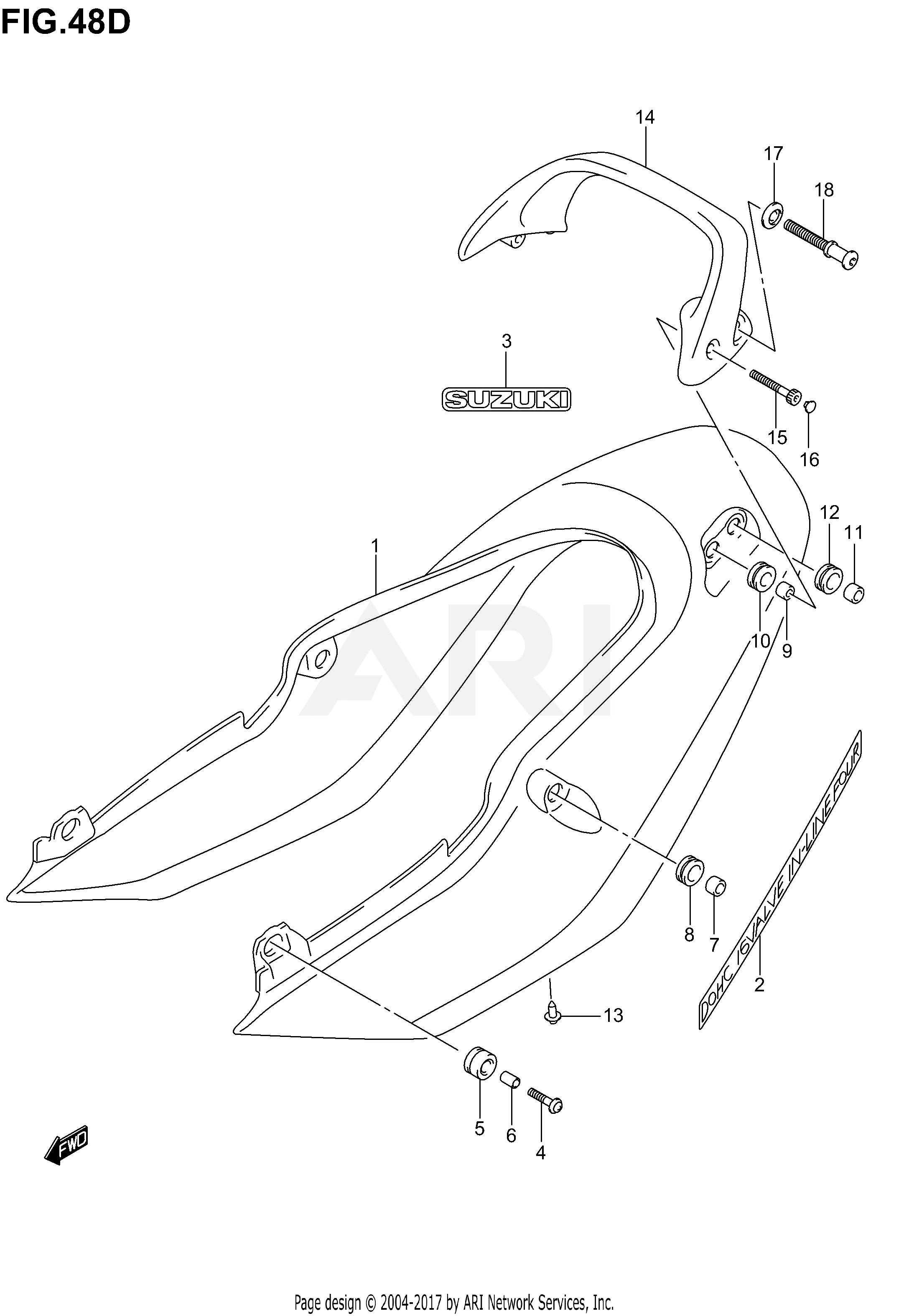 SEAT TAIL COVER (GSF1200SK3)