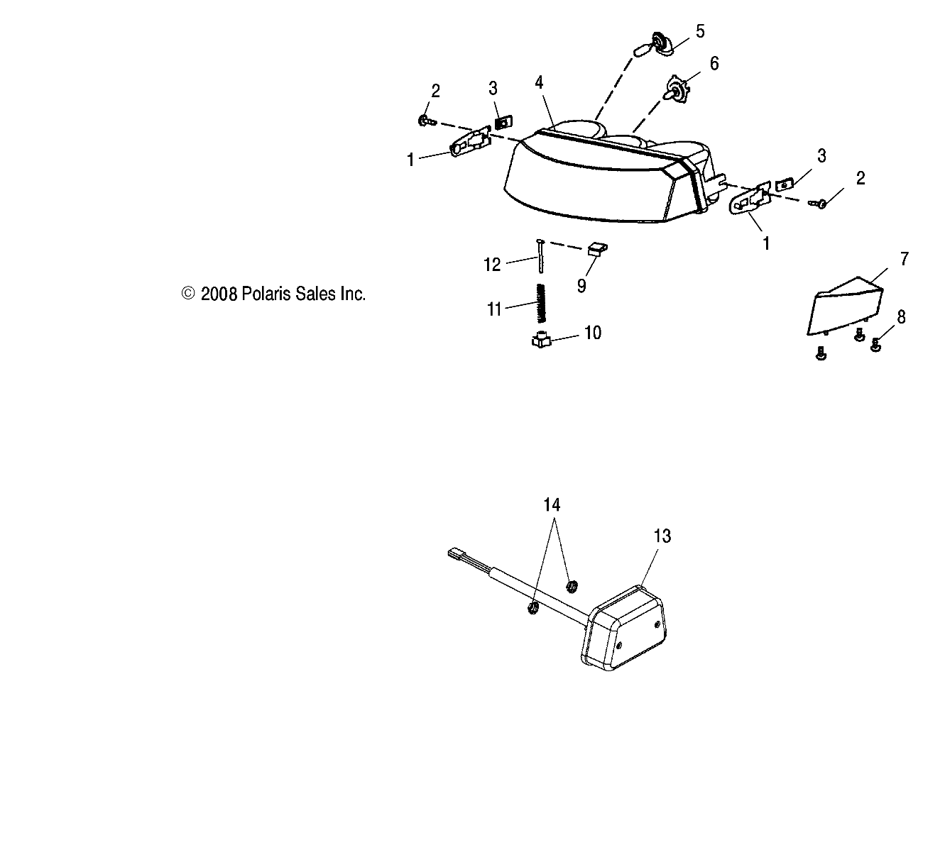 ELECTRICAL, HEADLIGHT and TAILLIGHT - S12SU4BEL (49SNOWHEADLGHT09WIDELX)