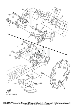 REAR BRAKE CALIPER