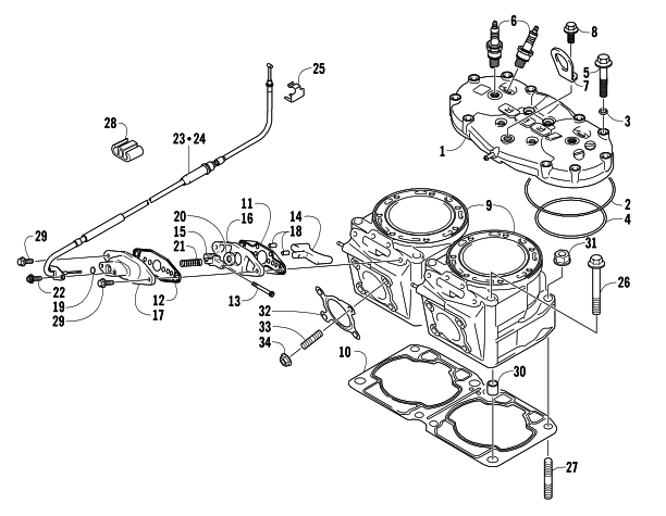 CYLINDER AND HEAD ASSEMBLY