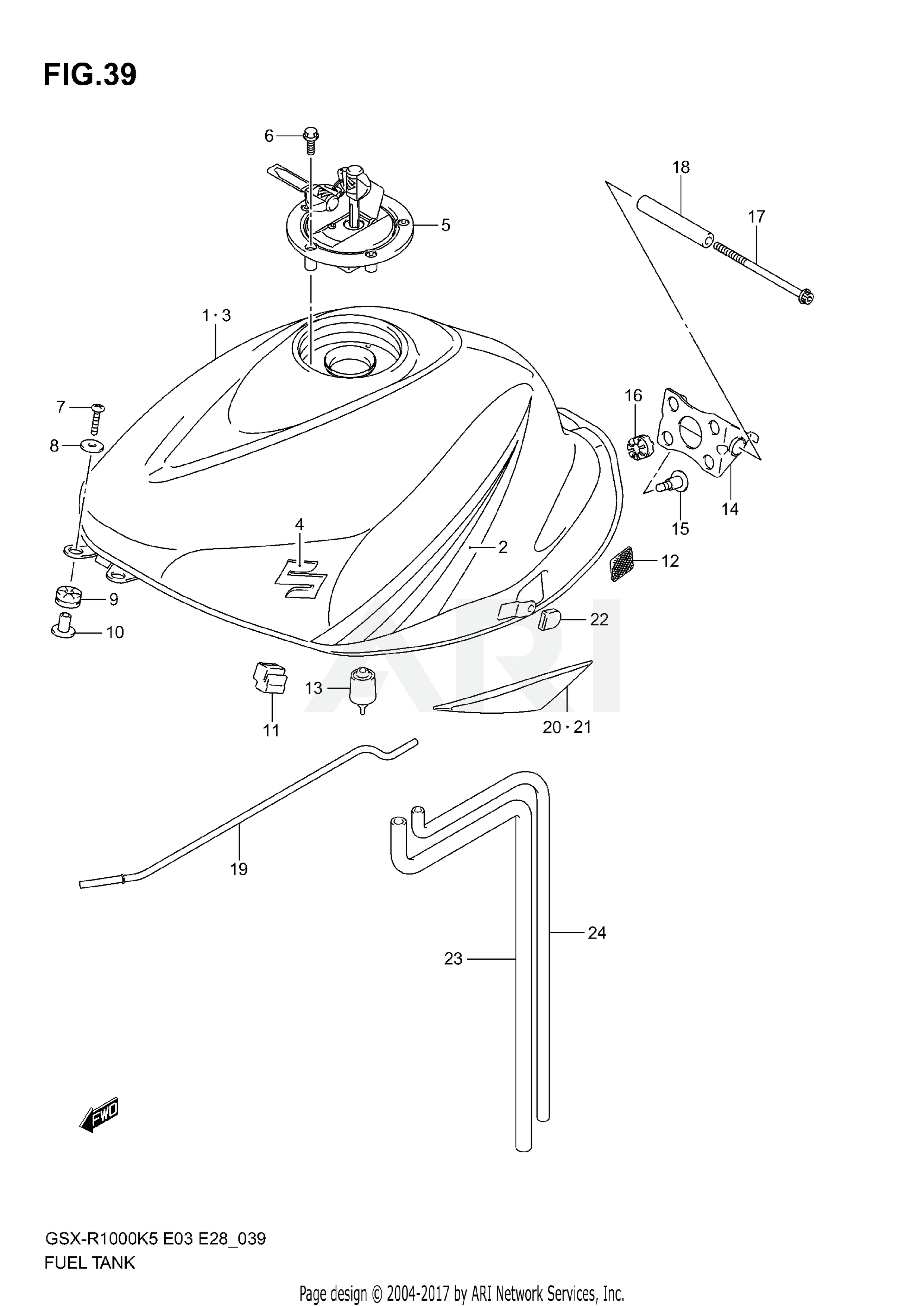 FUEL TANK (MODEL K5)