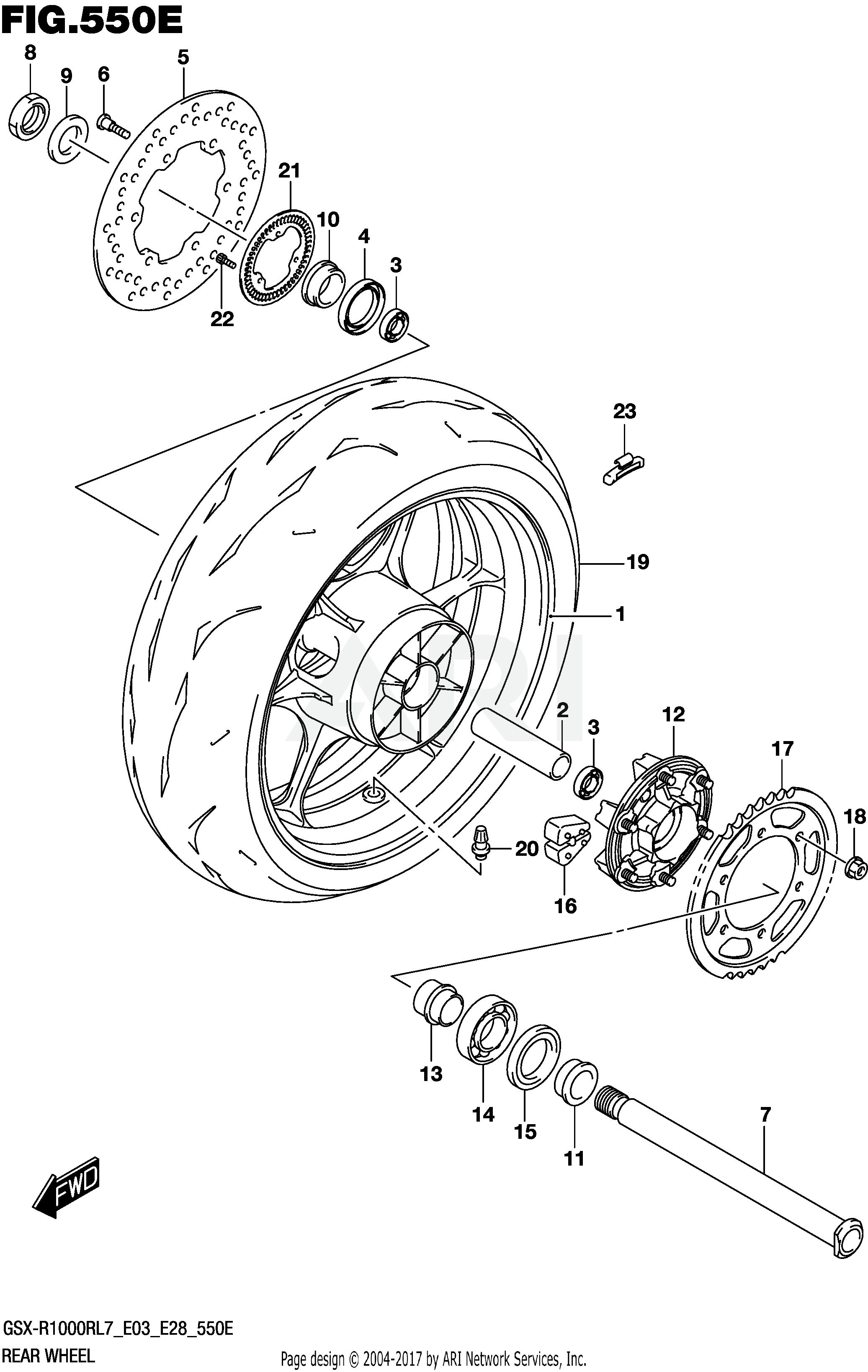 REAR WHEEL (GSX-R1000RZL7 E28)