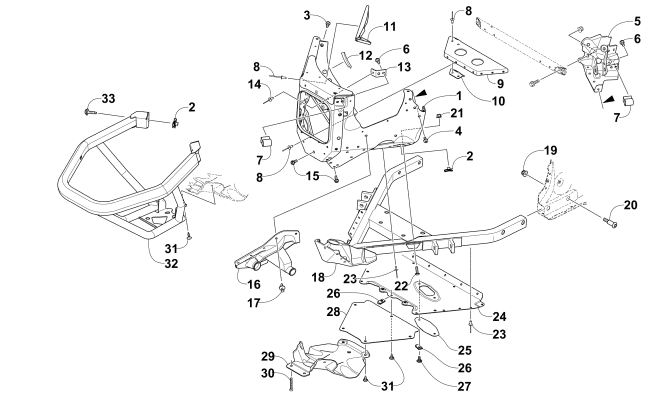 FRONT BUMPER AND FRAME ASSEMBLY