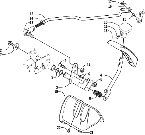 REVERSE SHIFT LEVER ASSEMBLY