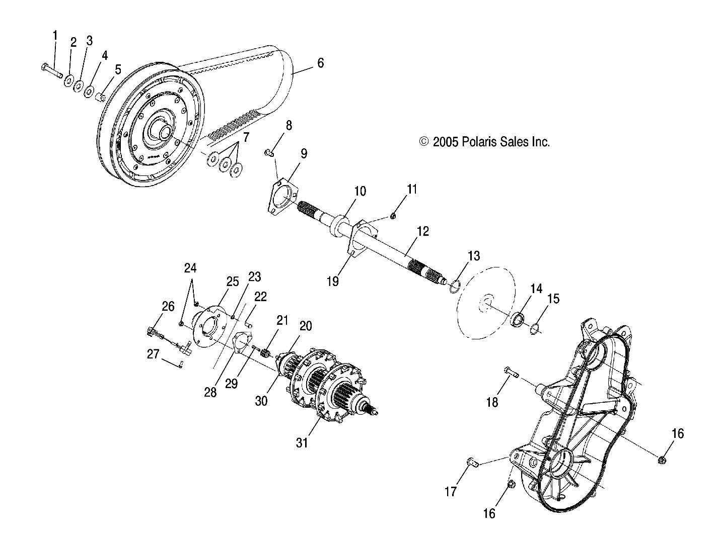 DRIVE TRAIN ASSEMBLY - S06PS6FS/FSA (4997459745C03)