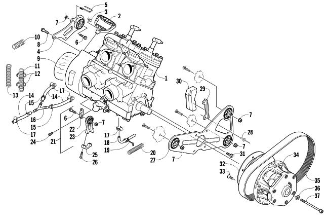 ENGINE AND RELATED PARTS