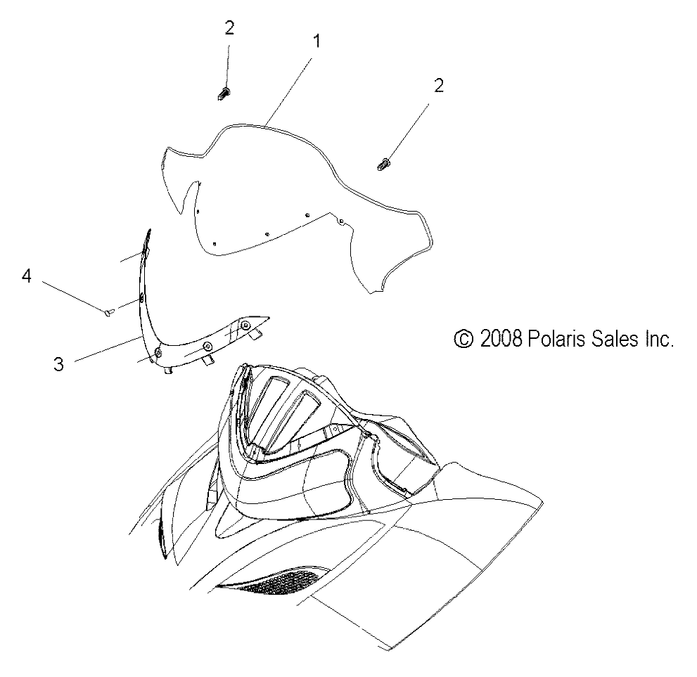 BODY, WINDSHIELD - S09PP7FS/FE (49SNOWWINDSHLD09TRBODRGN)