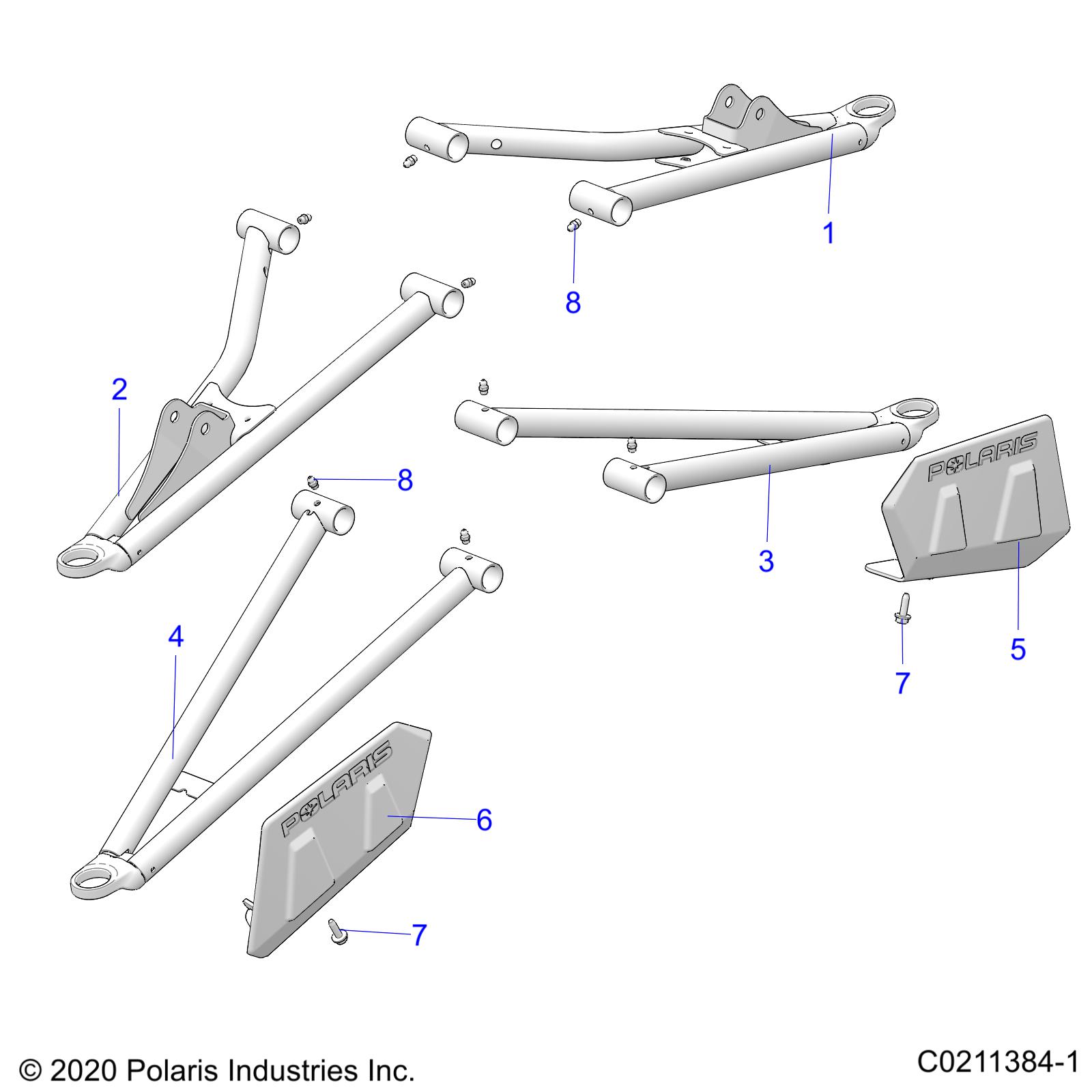 SUSPENSION, FRONT A-ARMS - A20SYE95AD/CAD (C0211384-1)