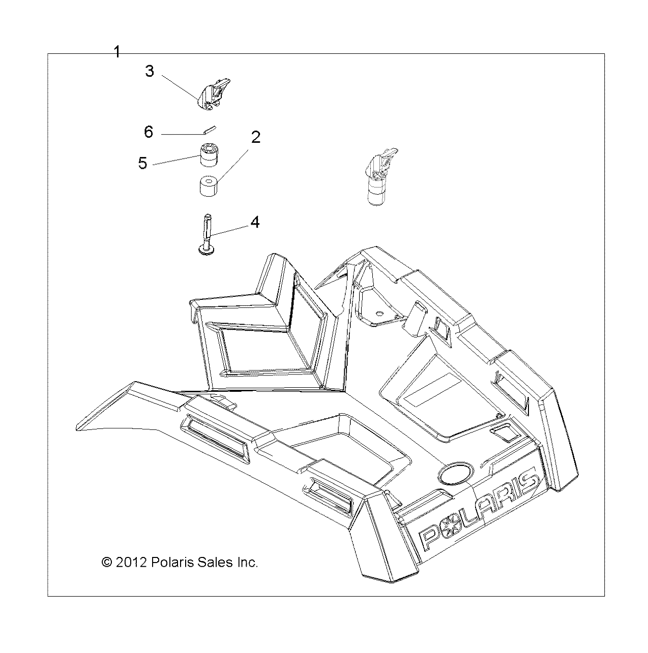 BODY, FRONT RACK - A16SVA85A2 (49ATVRACKMTG13SCRAM850)