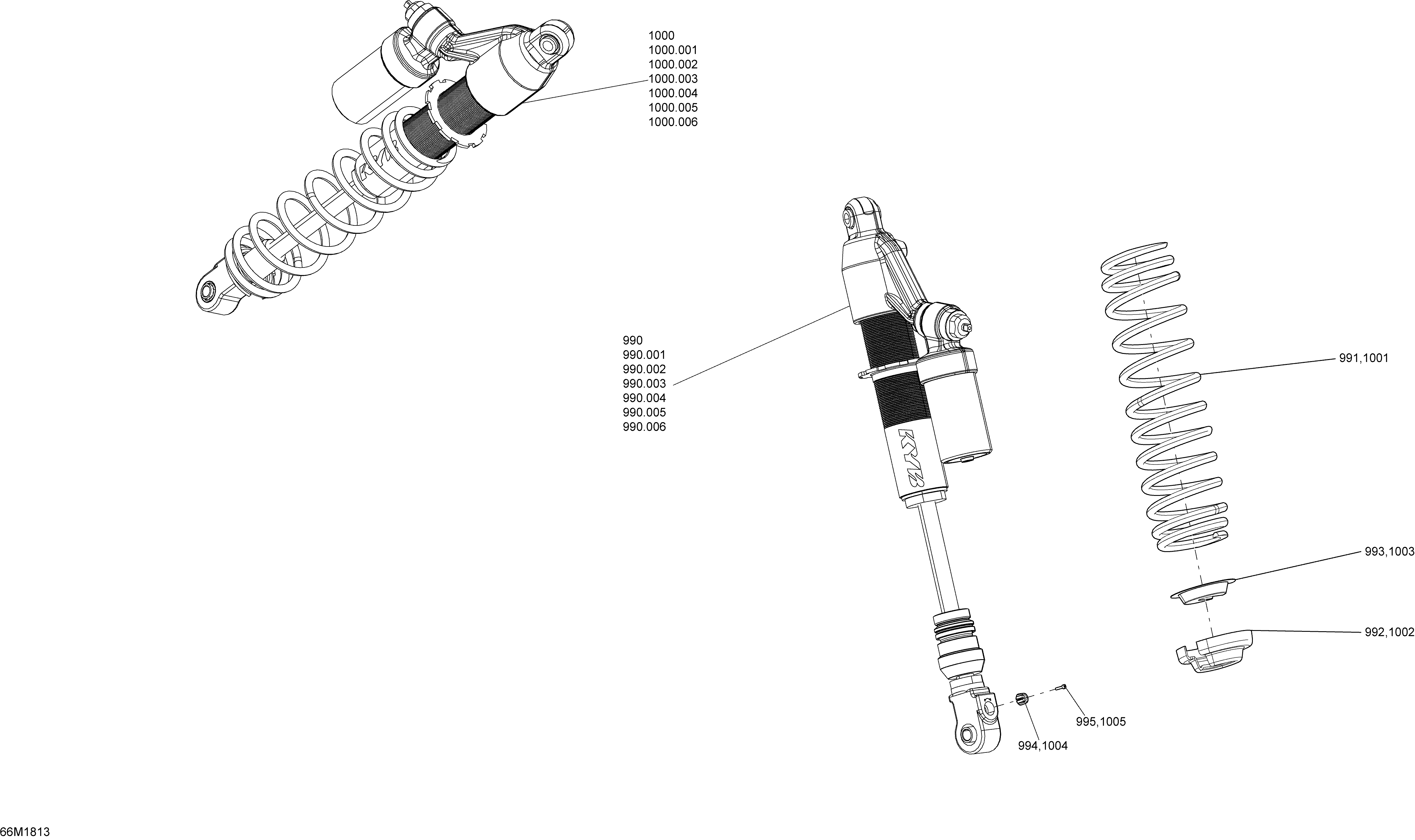 Front Shocks MXZ - 600 RS