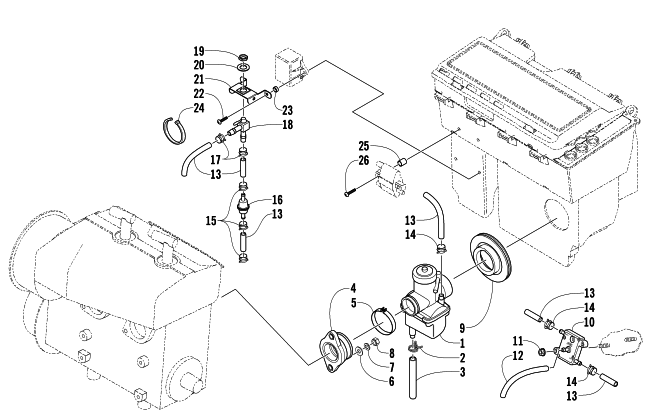 CARBURETOR AND FUEL PUMP ASSEMBLY