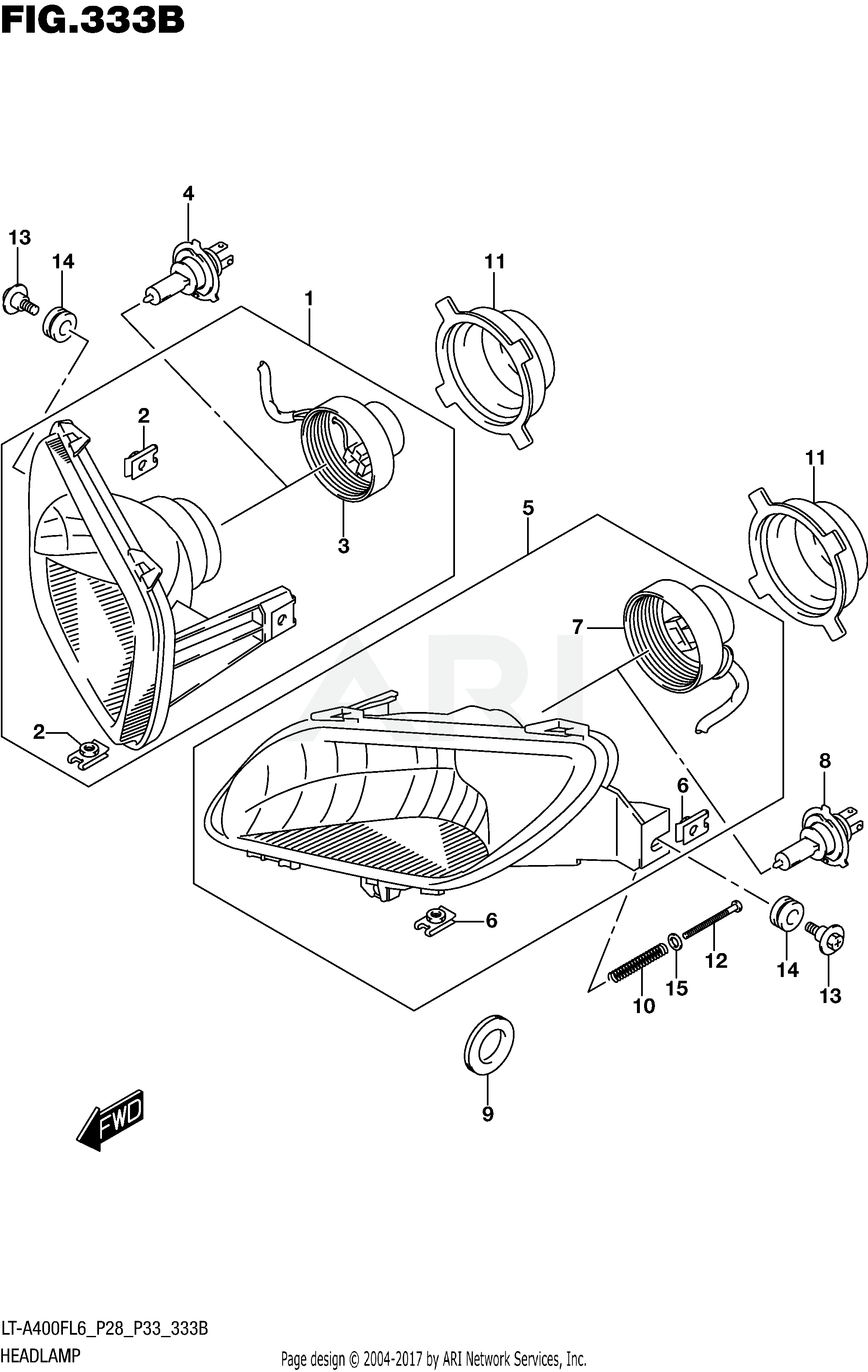 HEADLAMP (LT-A400FL6 P33)