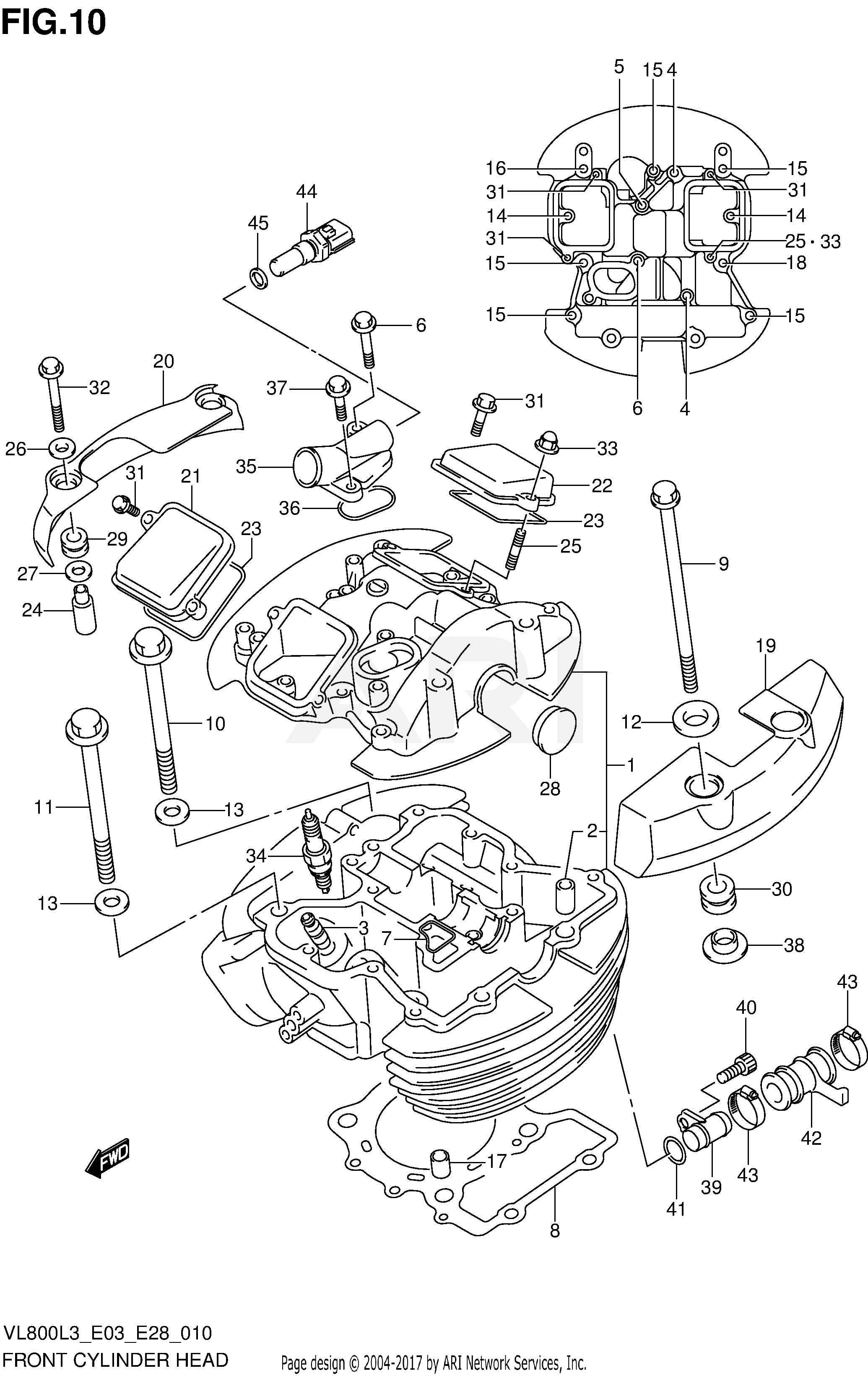 FRONT CYLINDER HEAD (VL800TL3 E33)