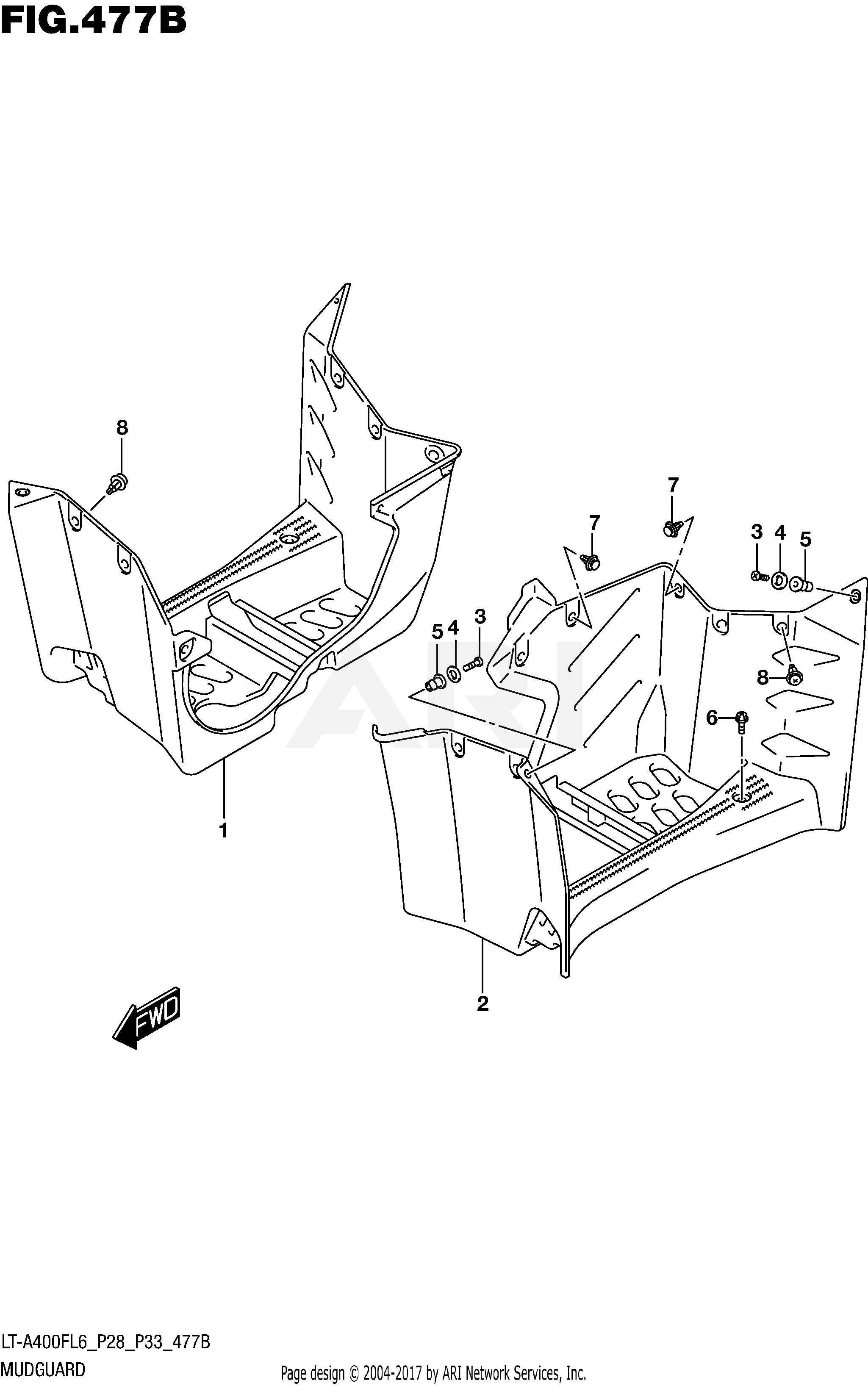 MUDGUARD (LT-A400FL6 P33)