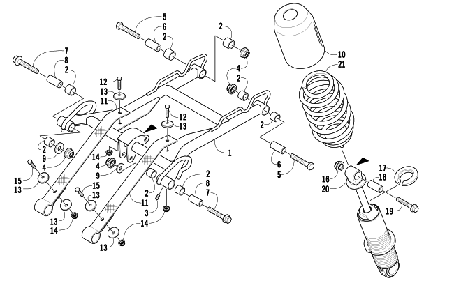 REAR SUSPENSION FRONT ARM ASSEMBLY