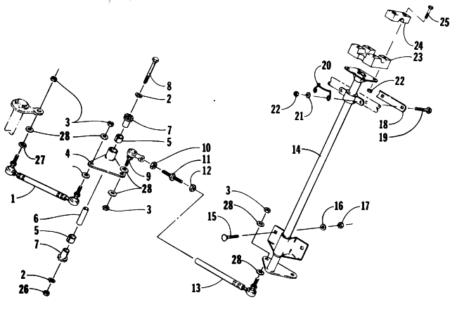 TIE ROD/STEERING POST ASSEMBLY