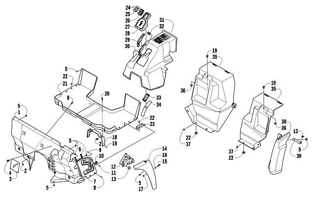 CONSOLE AND FLOOR PANEL ASSEMBLY