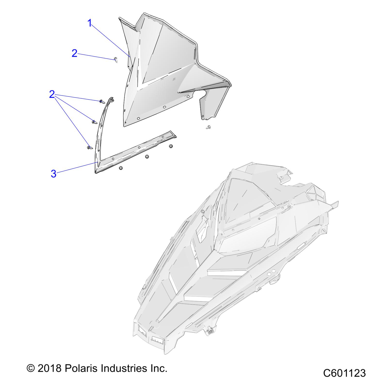 BODY, WINDSHIELD - S20CED5BSL/BSU (C601123)